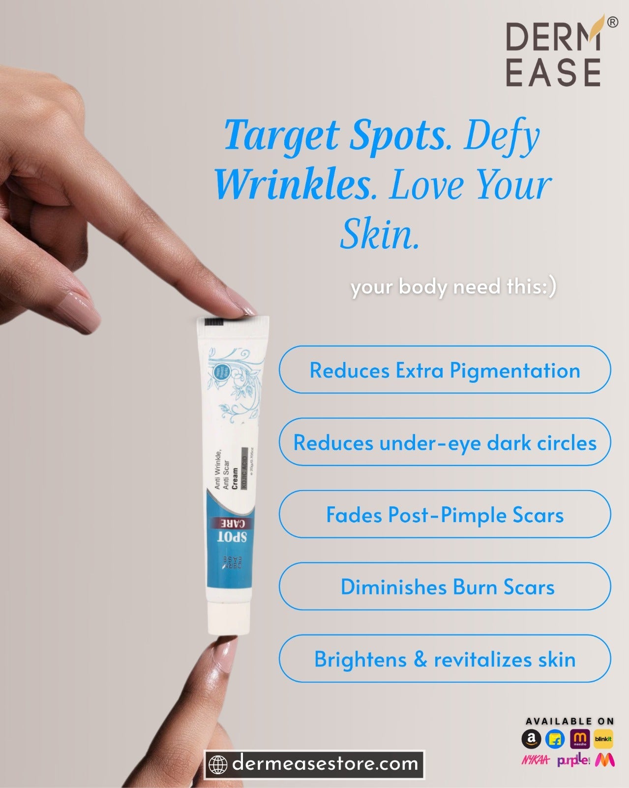 Target Spots, Defy Wrinkles, and Love Your Skin with Dermease Spot Care Creamv