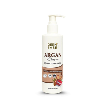 Derm Ease Argan Shampoo bottle on a white background Derm Ease Argan Shampoo bottle on a white background