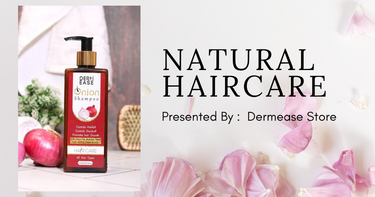 Hair growth product by Dermeasestore showing onion hair shampoo