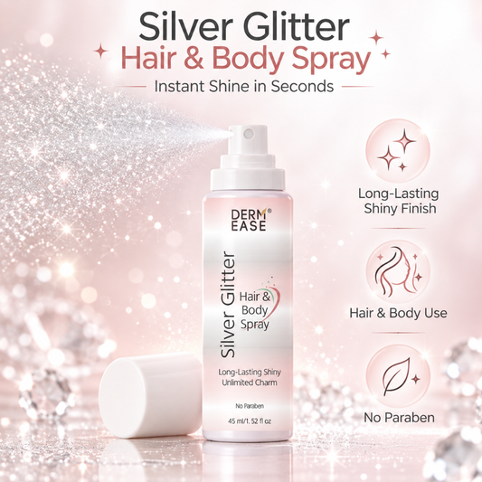 SILVER GLITTER HAIR & BODY SPRAY 45 ml
