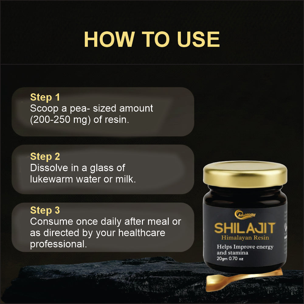 Instructions on how to use Himalayan Shilajit