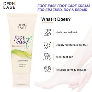 Foot Ease Heals Dry, Rough & Cracked Heels Description