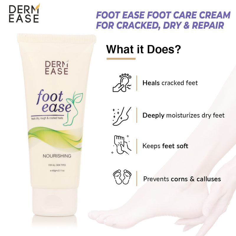 Foot Ease Heals Dry, Rough & Cracked Heels Description