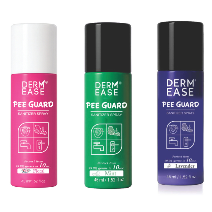 PEE GUARD TOILET SANITIZER SPRAY (45ML) PACK 3 FLORAL + MINT + LAVENDER