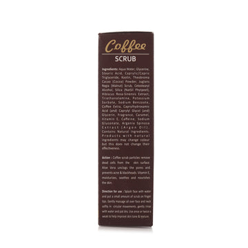 Coffee Scrub features 