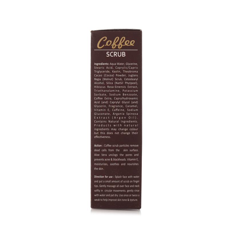 Coffee Scrub features 