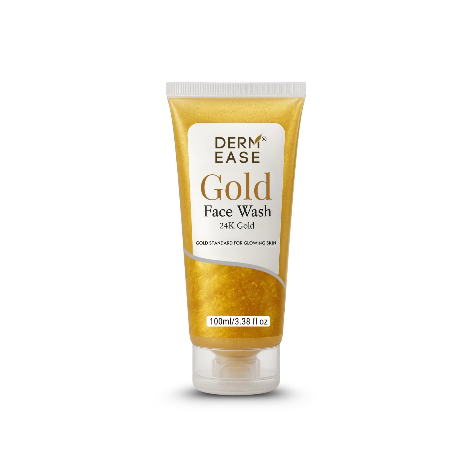 DermEase Gold Face Wash tube on a white background