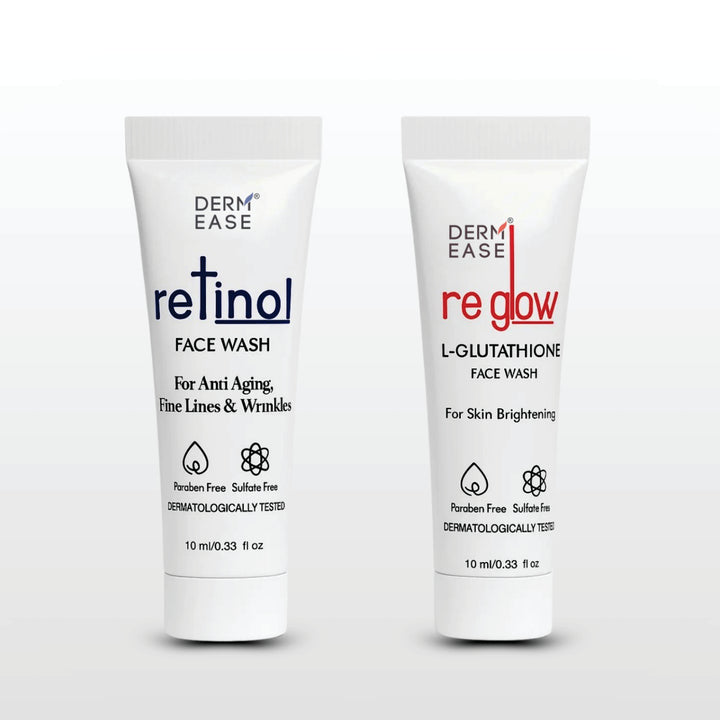 🎁 RE GLOW L-GLUTATHIONE FACE WASH 10 ML + RETINOL FACE WASH 10 ML (100% off)