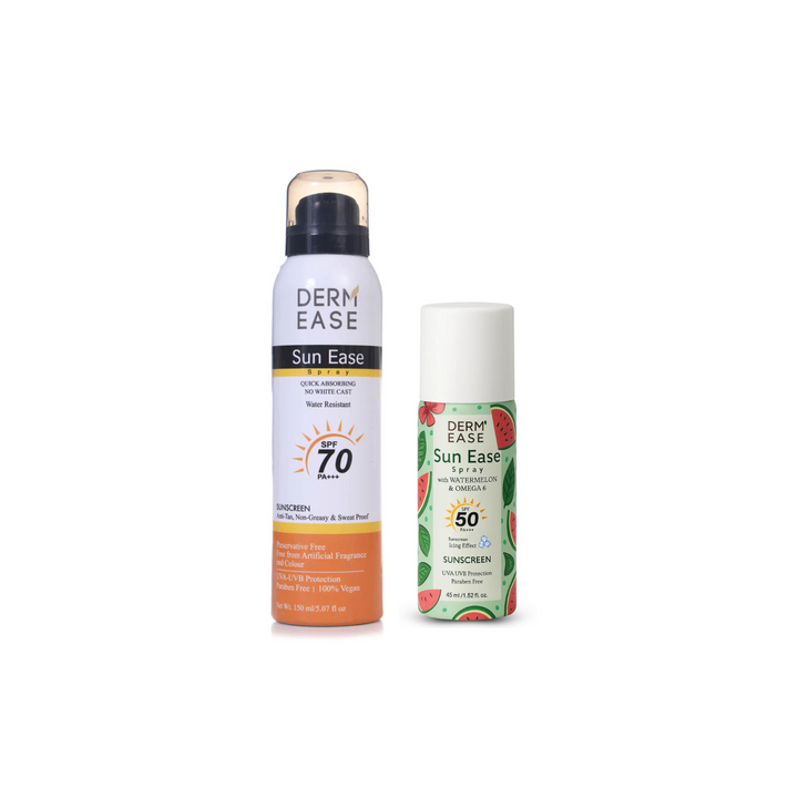 SUN EASE SPRAY SPF 70 +  SUN EASE SPRAY WITH WATERMELON & OMEGA 6 SPF 50