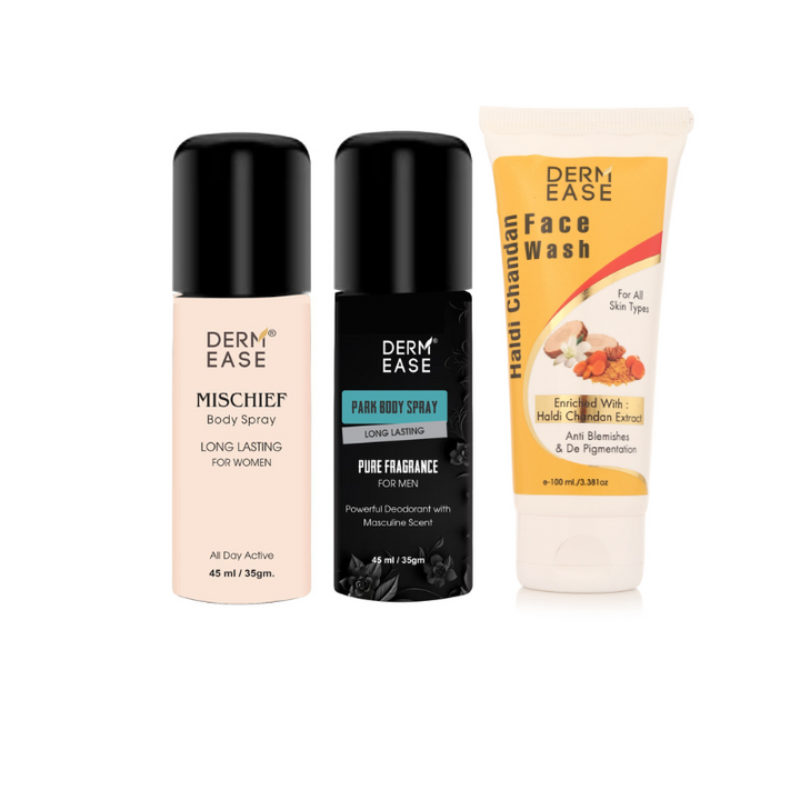 MISCHIEF , PARK DEODORANT AND HANDLI CHANDAN FACE WASH COMBO