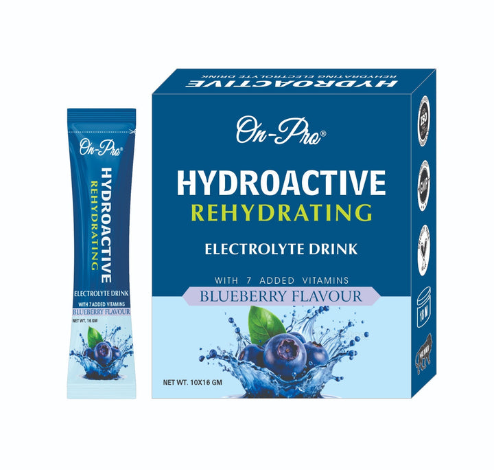 ON-PRO HYDROACTIVE REHYDRATING ELECTROLYTE DRINK BLUEBERRY FALVOUR