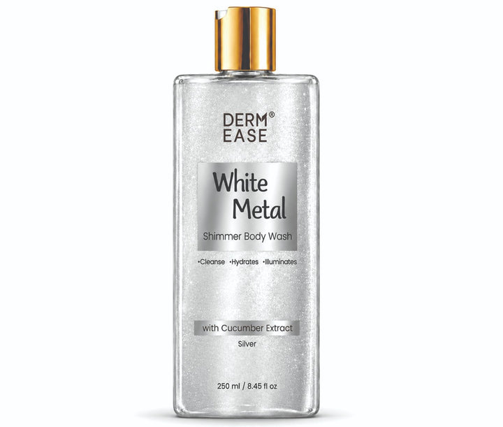 DERMEASE WHITE METAL SILVER SHIMMER  BODY WASH